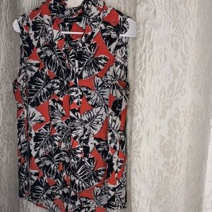 Nine West Tropical Print Top